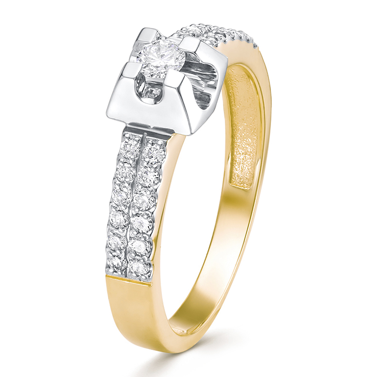 Кольцо, золото, бриллиант, 3497-11002